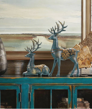 Nordic Hertenkop Resin Beeld - Stijlvolle Woondecoratie & Moderne Sculptuur