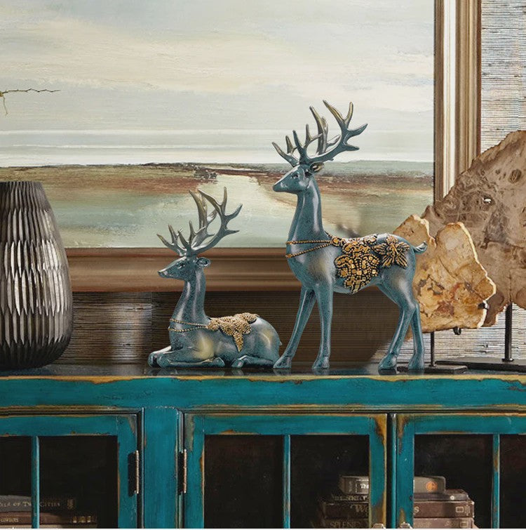 Nordic Hertenkop Resin Beeld - Stijlvolle Woondecoratie & Moderne Sculptuur