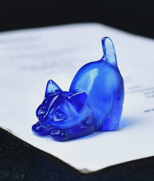 Handgemaakte Kristallen Kat - Unieke Decoratie & Meditatie Steen
