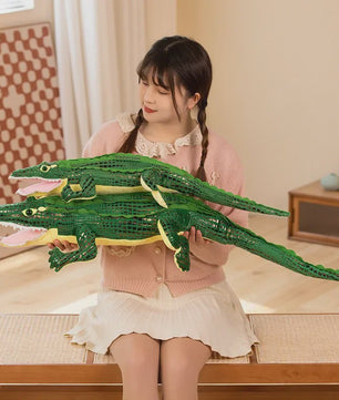 Realistisch Krokodil Pluche Speelgoed - 70cm & 90cm Zacht Knuffelbeest