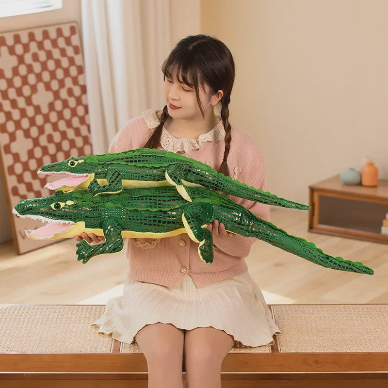 Realistisch Krokodil Pluche Speelgoed - 70cm & 90cm Zacht Knuffelbeest
