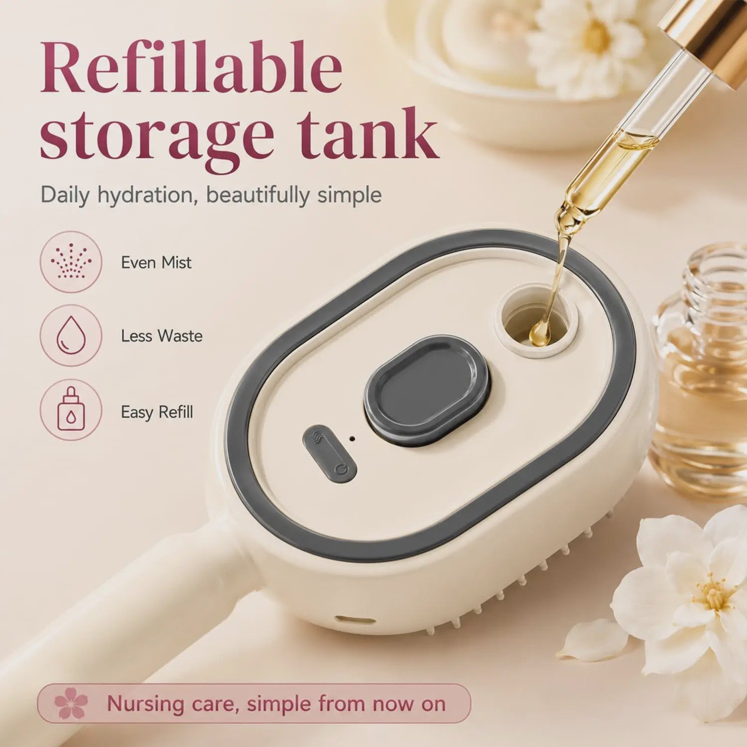 Elektrische Stoom Haarborstel met Waternevel - Anti-Frizz & Massage