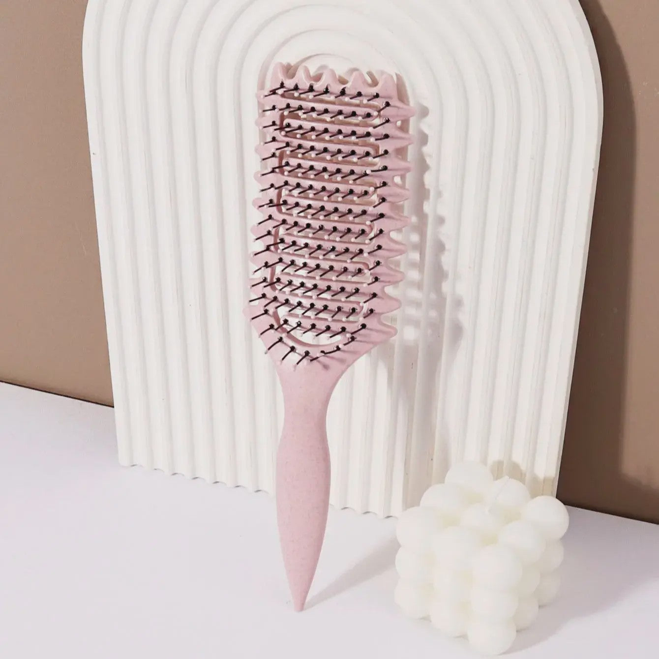 Ventilerende Stylingborstel met Massage-effect - Comfortabele Grip voor Natuurlijk Haar & Pruiken