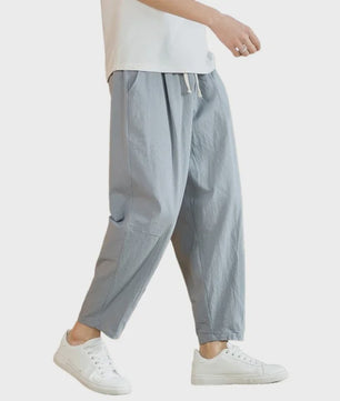 Linnen Katoen Heren Broek - Casual, Ademend & Comfortabel met Trekkoord