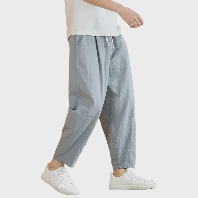 Linnen Katoen Heren Broek - Casual, Ademend & Comfortabel met Trekkoord