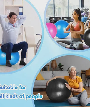Fitness Bal / Yogabal - 55-75cm - Anti-Burst - Gym, Pilates, Balans Training