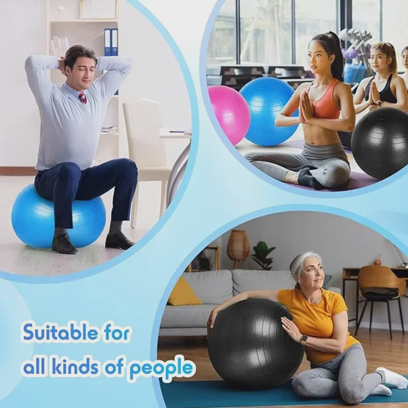 Fitness Bal / Yogabal - 55-75cm - Anti-Burst - Gym, Pilates, Balans Training