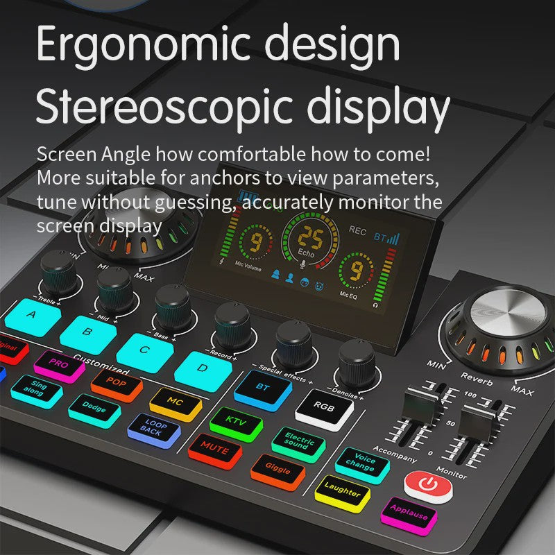 Live Sound Card YAMNWEO: Professionele Audio Mixer voor Streaming, Podcasting & Karaoke