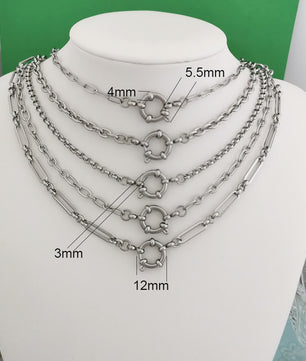 Gouden Roestvrij Stalen Ketting met Sailor Sluiting - Unisex Choker