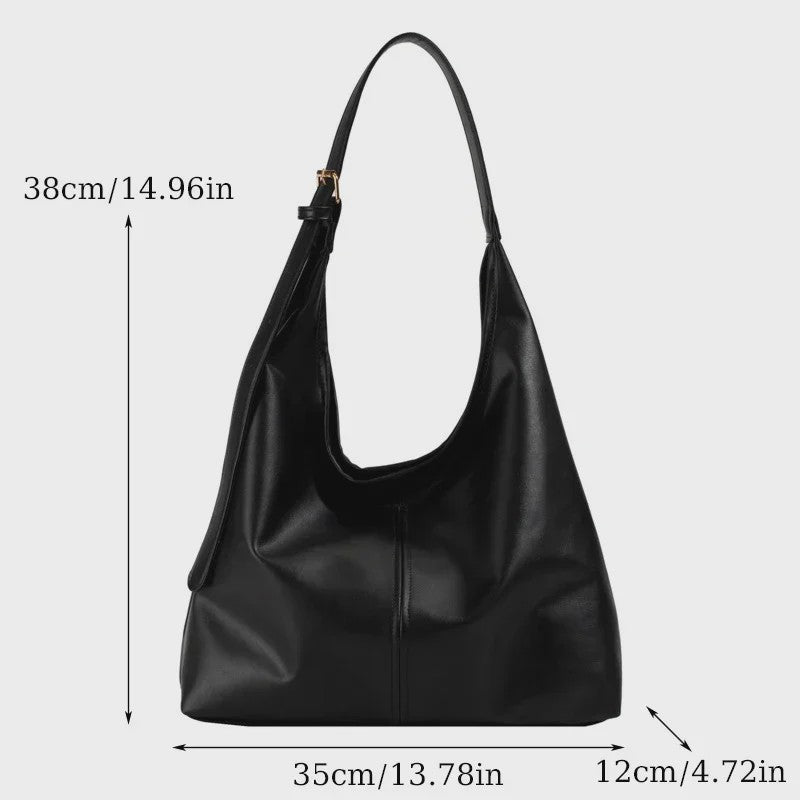 Ruime Vintage Hobo Tas Dames - Stijlvolle Schoudertas voor Dagelijks Gebruik