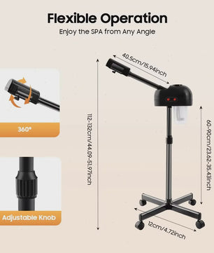 Professionele Gezichtsstomer met Ozon en Ionische Spray - Huid Hydratatie & Reiniging