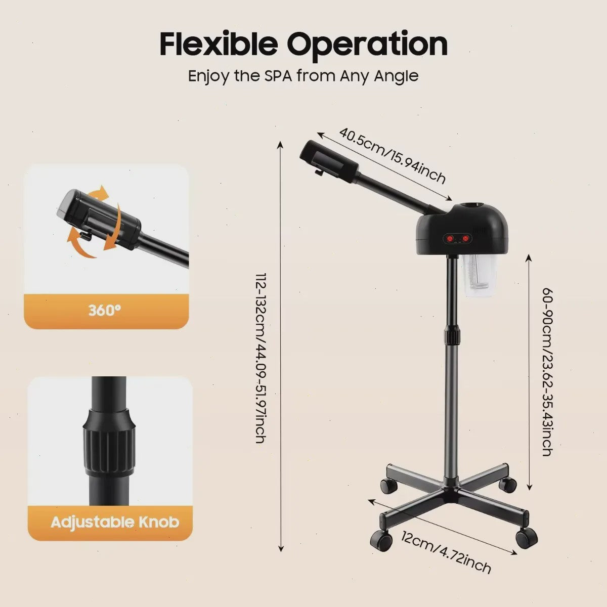 Professionele Gezichtsstomer met Ozon en Ionische Spray - Huid Hydratatie & Reiniging