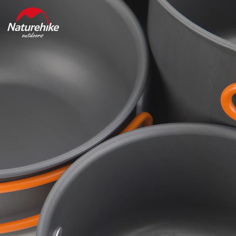 Naturehike 4-delige Camping Kookset Aluminium Outdoor Tafelgerei Set