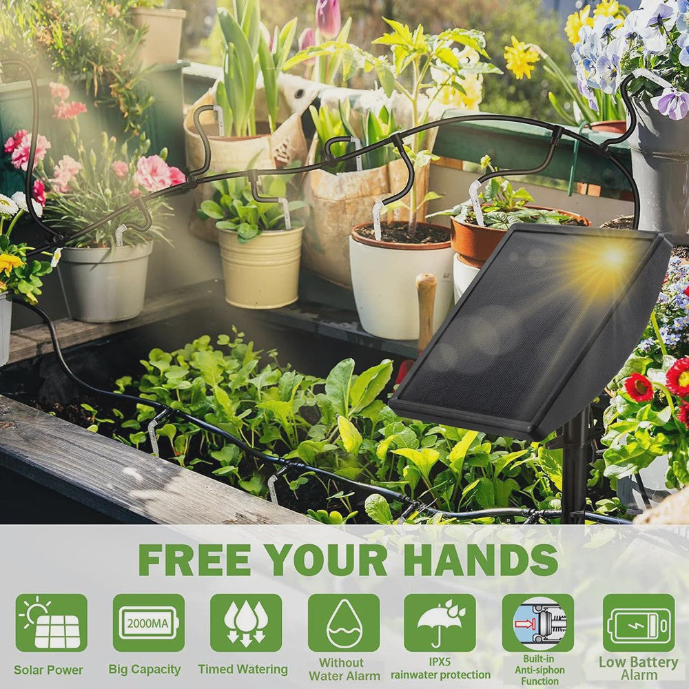 Automatisch Zonnepaneel Druppelsysteem voor Tuin & Potplanten