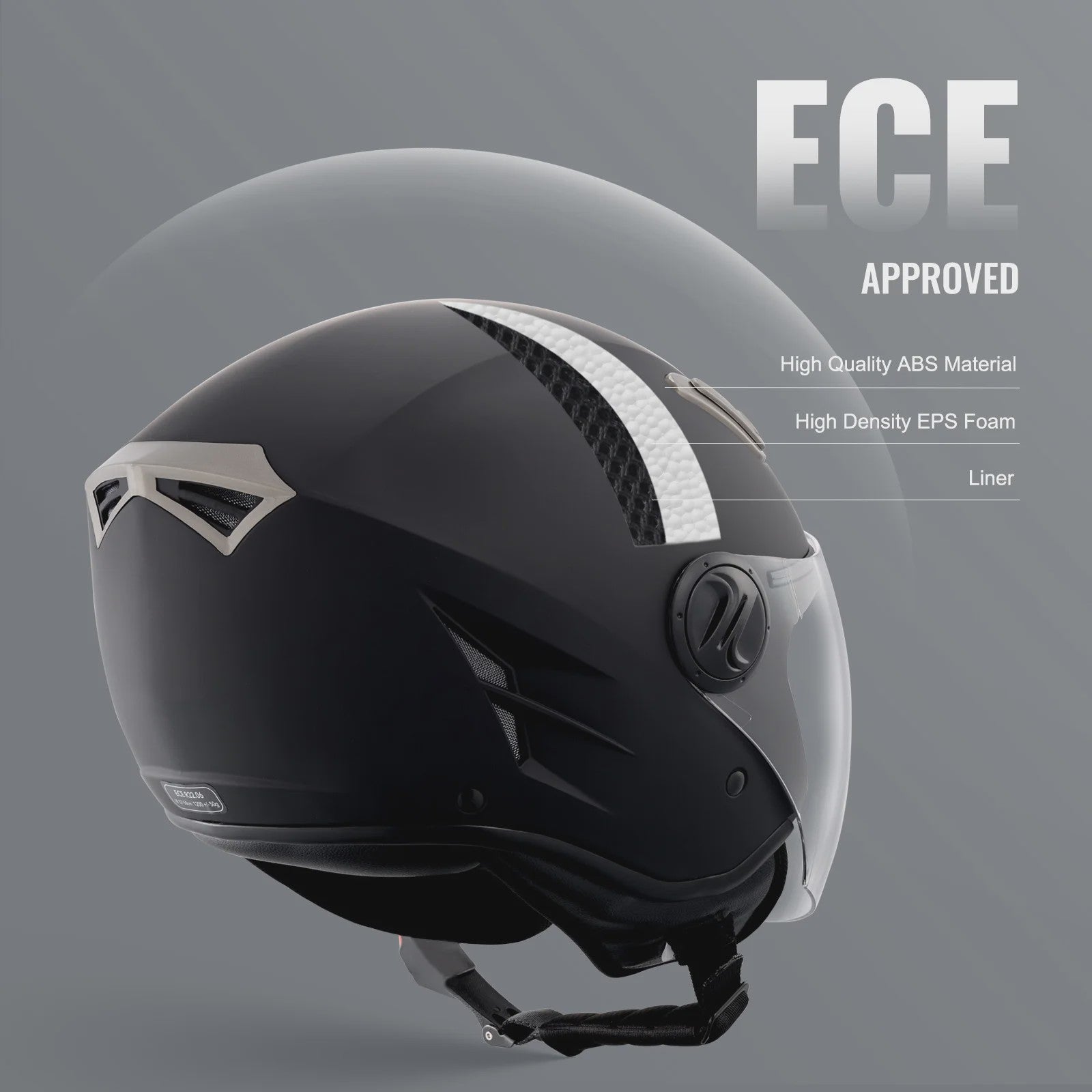 SucceBuy 3/4 Motorhelm - ABS & Hoge Dichtheid met Verwisselbaar Vizier