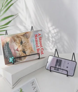 Stijlvolle IJzeren Display Standaard voor Magazines, Boeken en Decoraties