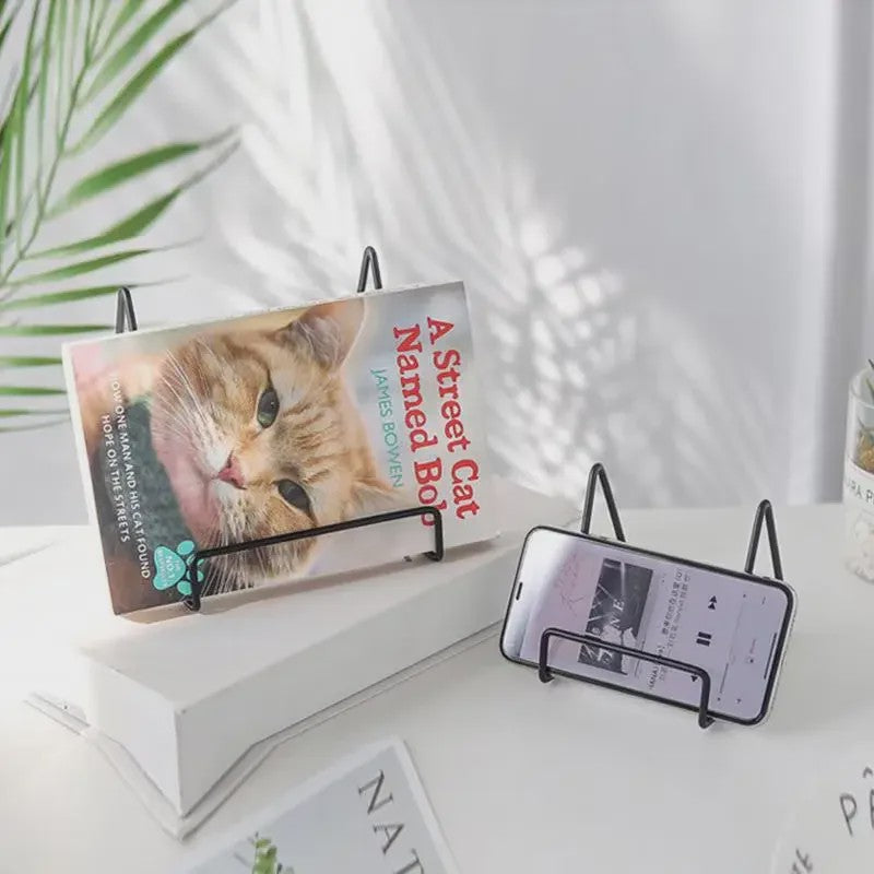 Stijlvolle IJzeren Display Standaard voor Magazines, Boeken en Decoraties
