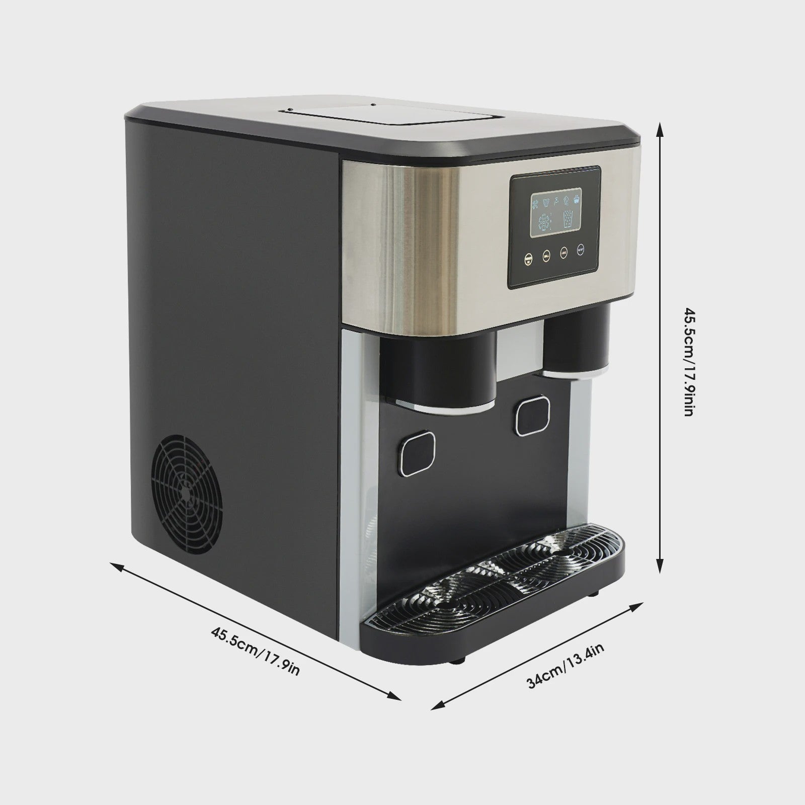 3-in-1 IJsmachine: Crushed Ice & IJsklontjes Maker - Automatische Reiniging - RVS