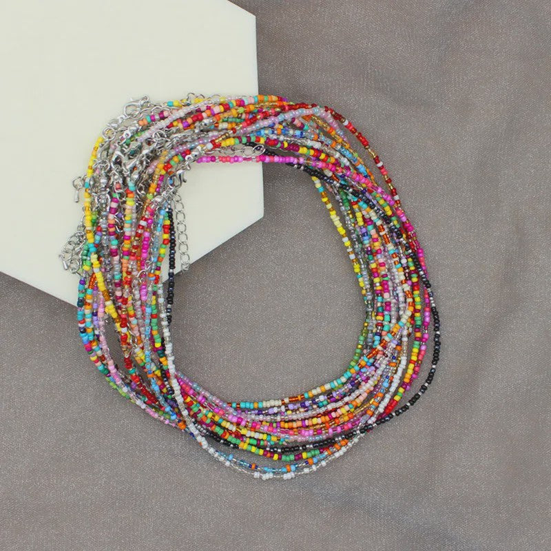Kleurrijke Kralen Choker Ketting - Handgemaakt Bohemia Stijl