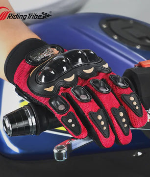 Pro-Biker Motorhandschoenen: Volledige Vinger, Anti-slip & Ademend voor Race & Fietsen