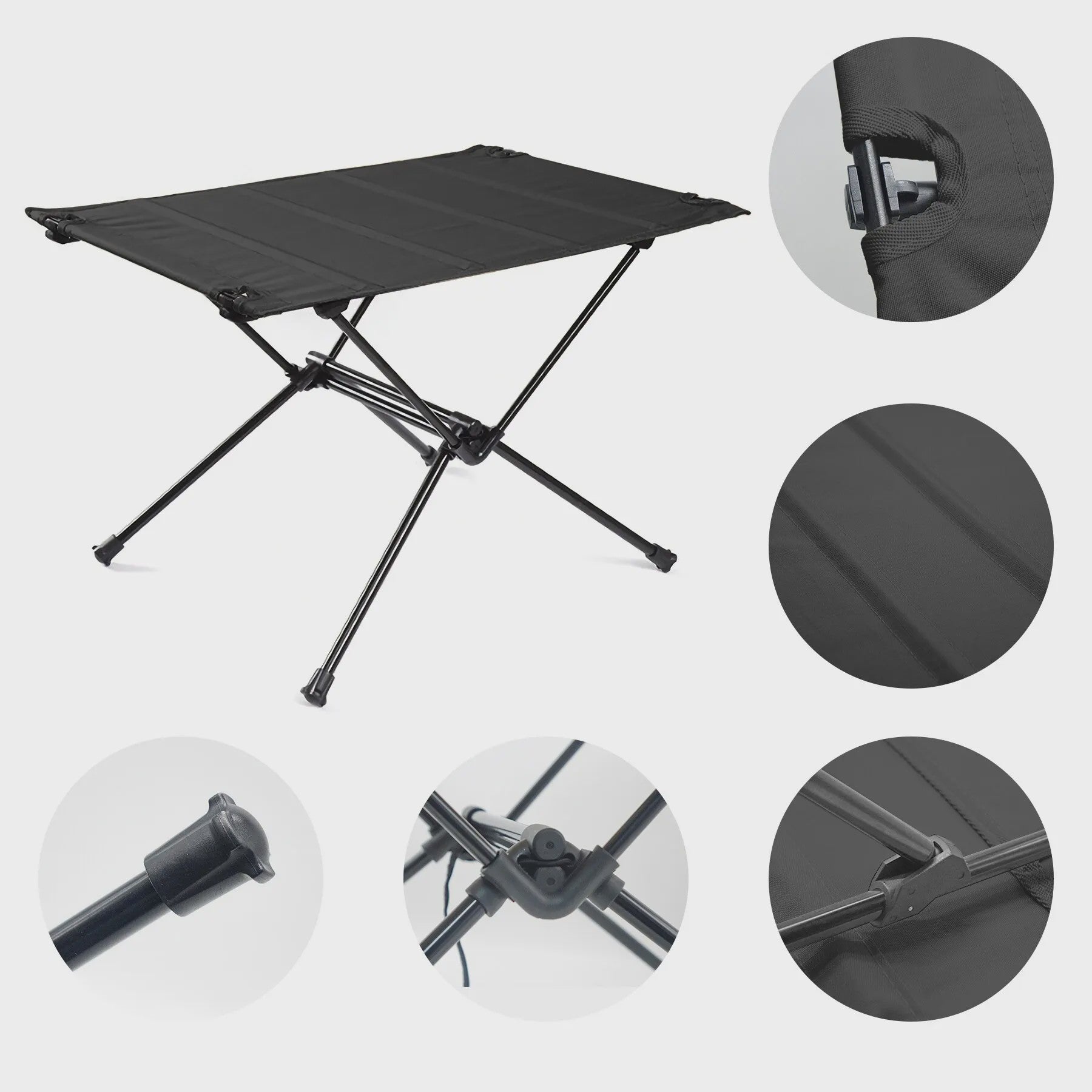 WESTTUNE Campingtafel Opvouwbaar Lichtgewicht Aluminium & 1680D Oxford Doek - Draagbaar voor Outdoor Picknick