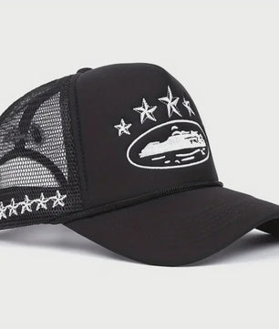 Unisex Trucker Cap met Mesh Achterkant en Unieke Print - Streetwear Stijl