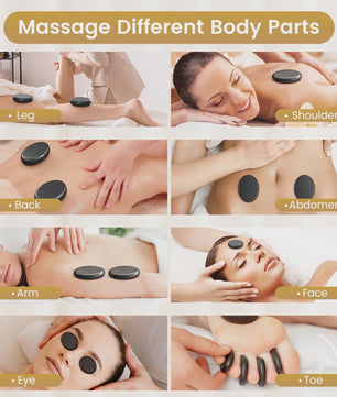 Professionele Hot Stone Massage Set met Verwarmer - 20 Stenen & Temperatuurregeling