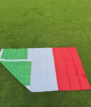 Italiaanse Vlag 150x90cm - Duurzaam Polyester, Dubbel Gestikt