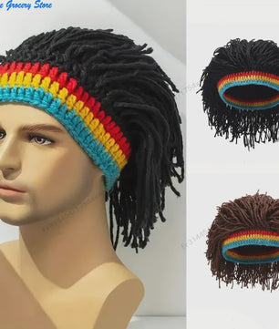 Unieke Gehaakte Muts met Nep Dreads - Rasta Stijl voor Feest & Cosplay