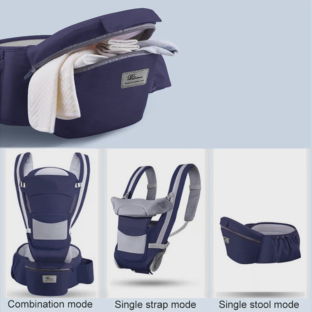 Ergonomische Baby Draagzak - Heupzitje, Rugdrager & Wikkeldoek voor Baby's