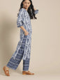 Traditionele Indiase Punjabi Salwar Kameez Set voor Dames - Blauw Print