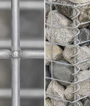 Gabion Verhoogde Plantenbak Set 4 Stuks - 30x30 cm, 50-200 cm Hoog - Tuin & Terras
