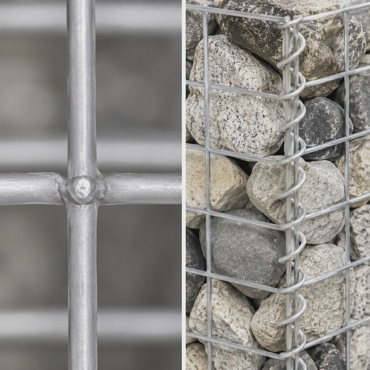 Gabion Verhoogde Plantenbak Set 4 Stuks - 30x30 cm, 50-200 cm Hoog - Tuin & Terras