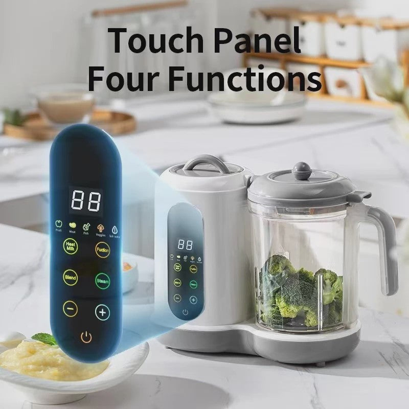 4-in-1 Slimme Babyvoeding Maker: Stoom, Pureer & Mix met Digitaal Display