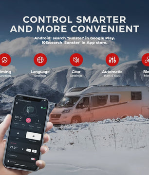 Sunster 8KW Diesel Luchtverwarmer met Bluetooth APP & Afstandsbediening - 12V/24V
