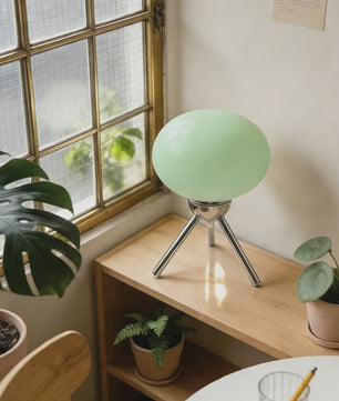 Retro Glazen Mushroom Tafellamp - Nordic Stijl, Sfeervolle Verlichting voor Slaapkamer & Nachtkastje