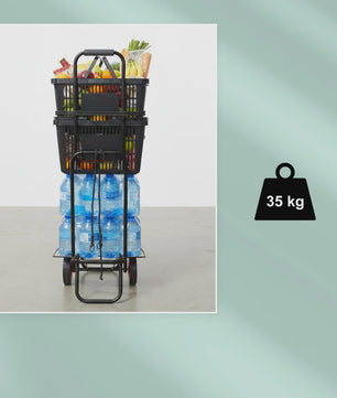 Opvouwbare Transportkar met 35 kg Draagvermogen - Ideaal voor Boodschappen, Camping en Dagelijks Gebruik