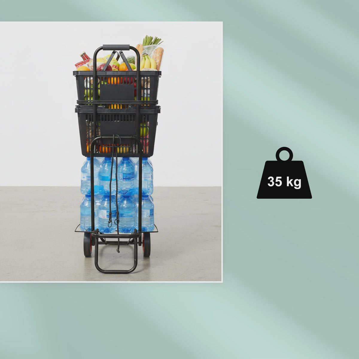 Opvouwbare Transportkar met 35 kg Draagvermogen - Ideaal voor Boodschappen, Camping en Dagelijks Gebruik