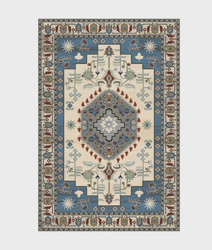Wasbaar & Opvouwbaar Perzisch Retro Vloerkleed | Zacht Imitatie Kasjmier voor Woonkamer, Slaapkamer & Hal
