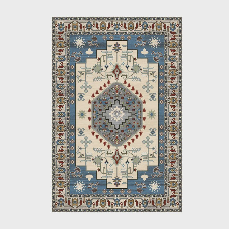 Wasbaar & Opvouwbaar Perzisch Retro Vloerkleed | Zacht Imitatie Kasjmier voor Woonkamer, Slaapkamer & Hal