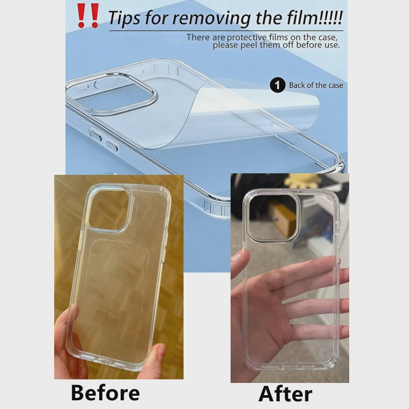 Luxe Transparante Schokbestendige Hardcase Hoes voor iPhone 11 t/m 18 Pro Max