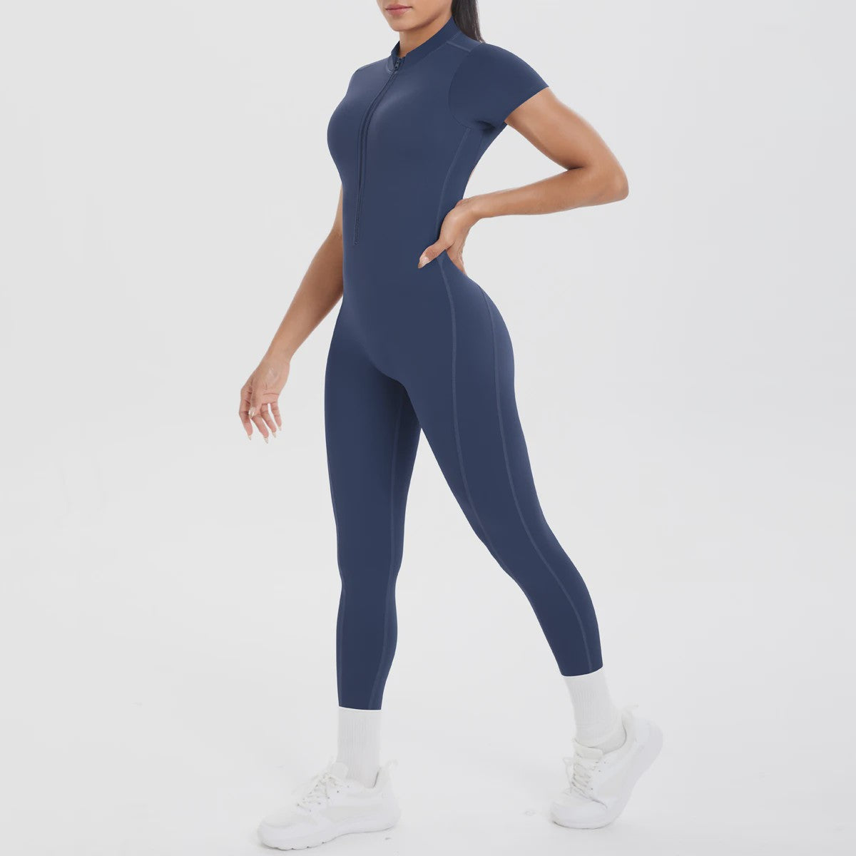 Dames Bodycon Jumpsuit met Scrunch Billen - Perfect voor Dans, Fitness & Yoga