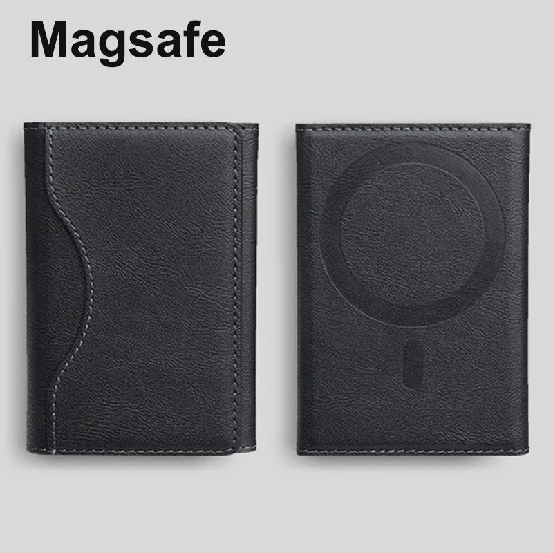 Magnetische Kaarthouder voor iPhone - PU Leer, Magsafe Compatibel