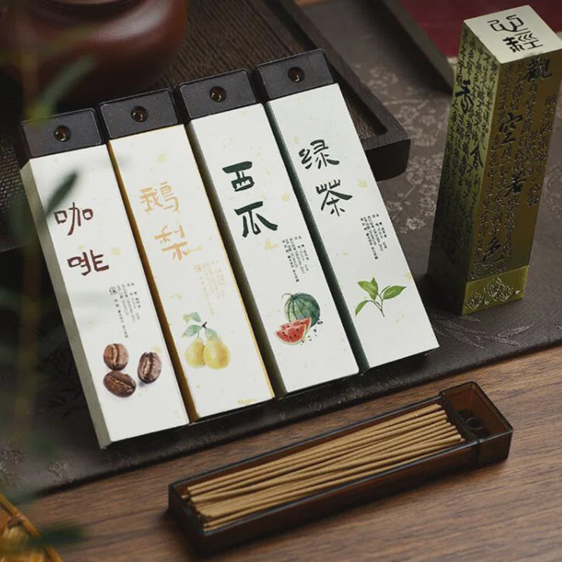 Natuurlijke Geurstokjes Set: Koffie, Groene Thee & Fruitgeuren voor Huiselijke Aroma