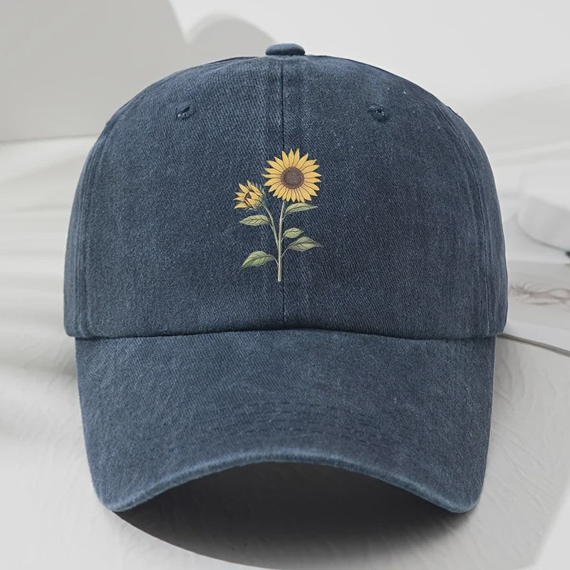 Retro Zonnebloem Baseballpet - Stijlvolle Dad Hat voor Buitenactiviteiten