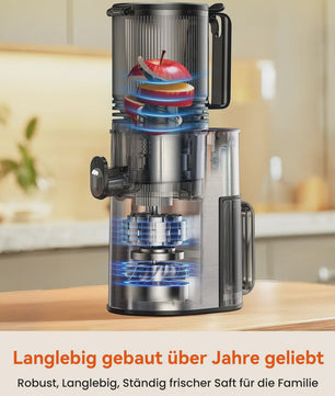 Automatische Slow Juicer Cold Press - 1.8L, 250W, BPA-Vrij, met 130mm invoer voor hele groenten en fruit