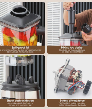 Krachtige 3-in-1 Keukenmachine: Blender, Mixer & Foodprocessor met 3 Containers