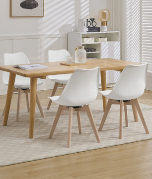 Set van 2 Ergonomische Draaistoelen 360° - Stijlvolle eetkamerstoelen met comfortabele zitting