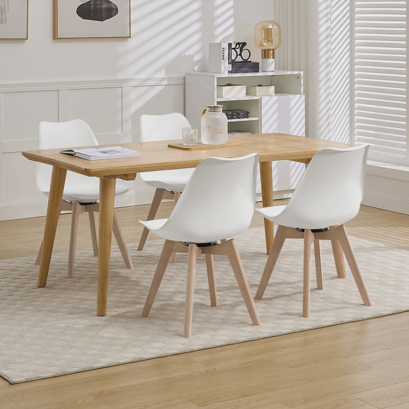 Set van 2 Ergonomische Draaistoelen 360° - Stijlvolle eetkamerstoelen met comfortabele zitting