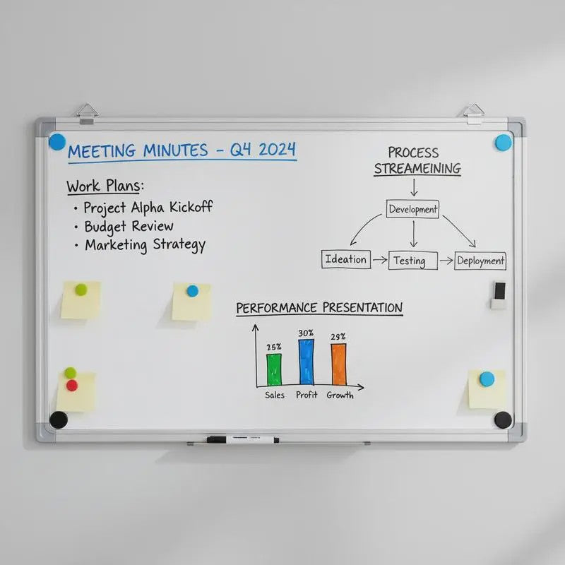 Magnetisch Whiteboard 40x30 cm met Aluminium Frame - Organiseer en Plan